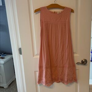 Knox Rose Blush Pink Eyelet Sleeveless Dress